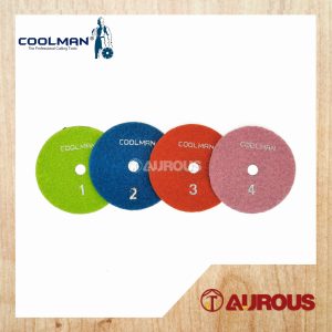 COOLMAN POL-S4 4 STEPS POLISHING PAD DRY OR WET 4''/100MM (4PCS/PACK)