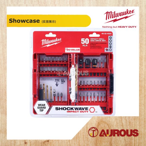 MILWAUKEE 40PCS/50PCS SHOCKWAVE IMPACT DUTY DRILL & DRIVER SET ACCESSORIES SET (4932-4920-04 / 48-32-4024) - Image 2
