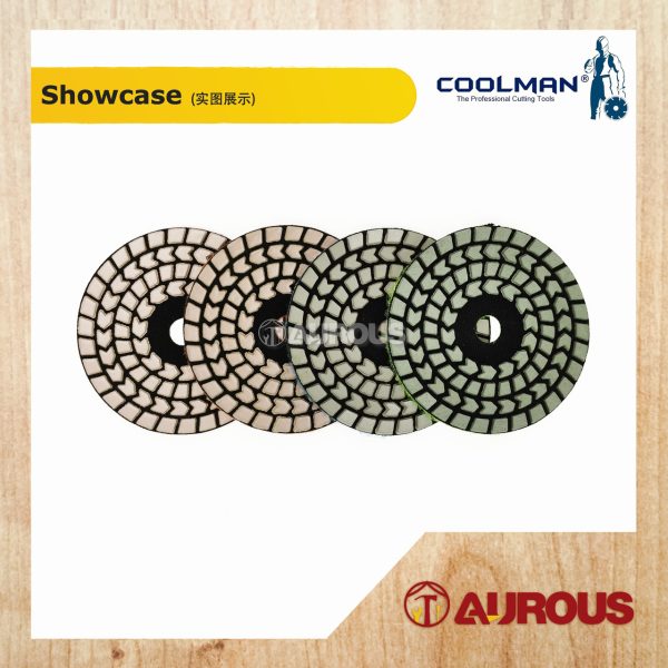 COOLMAN POL-S4 4 STEPS POLISHING PAD DRY OR WET 4''/100MM (4PCS/PACK) - Image 2