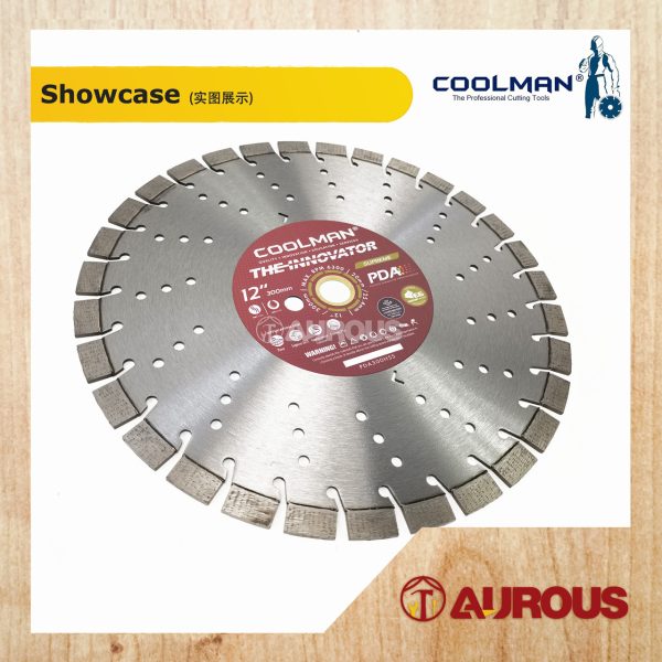 COOLMAN PDA HIGH SPEED LASER WELDED BLADE DIAMOND DISC 12''/300MM (PDA300HSS) - Image 2