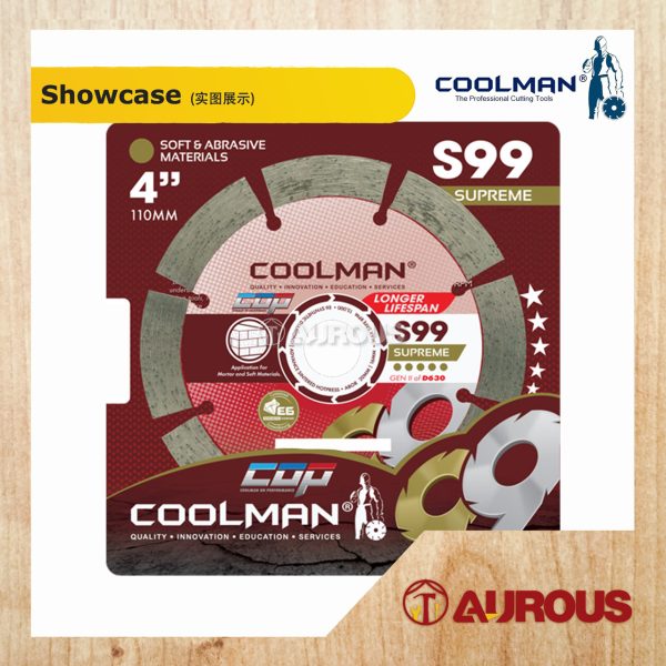 COOLMAN DRY DIAMOND CUTTING DISC 4''/108MM (S99) - Image 3