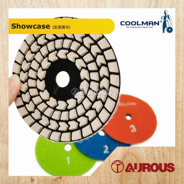 COOLMAN POL-S4 4 STEPS POLISHING PAD DRY OR WET 4''/100MM (4PCS/PACK) - Image 4