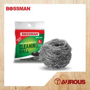 BOSSMAN STAINLESS STEEL CLEANING SCOURER BALL BMB-360 (1 PIECE)