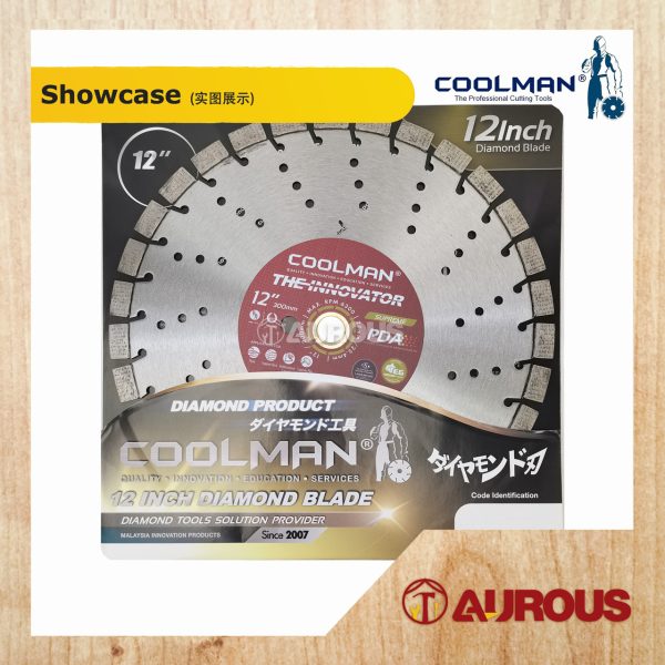 COOLMAN PDA HIGH SPEED LASER WELDED BLADE DIAMOND DISC 12''/300MM (PDA300HSS) - Image 3