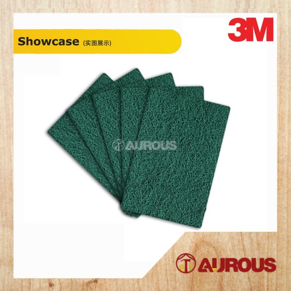 3M SCOTCH BRITE SCOURER GREEN PAD H/D (5 PCS/PACK) - Image 2