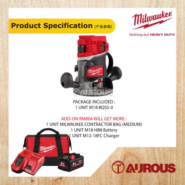 MILWAUKEE M18 FUEL MID SIZE ROUTER M18 FR12-0X0 (BARE TOOL) - Image 6