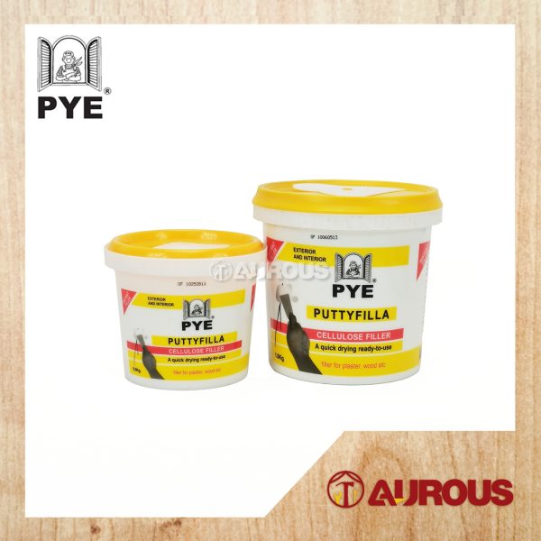 PYE PUTTY FILLA READY MIXED ACRYLIC-BASED FILLER FAST DRY FILLER EXTERIOR & INTERIOR (0.5KG / 1.5KG)