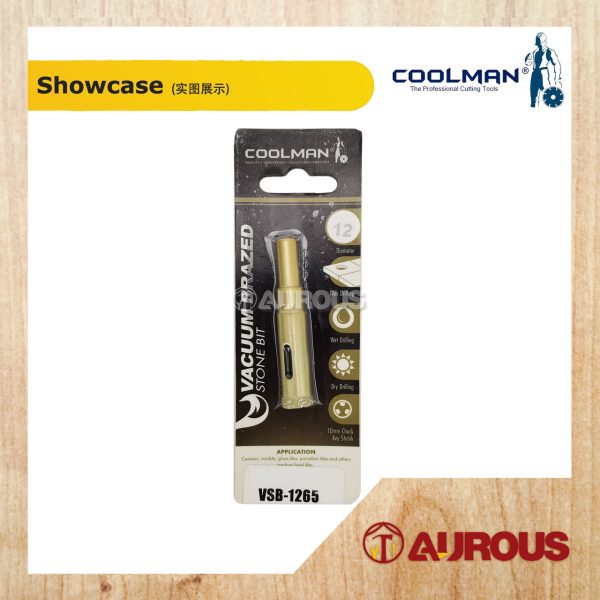 COOLMAN VSB VACUUM BRAZED DIAMOND STONE BIT 65MM (DRY & WET) (6-14MM) - 1 UNIT - Image 5
