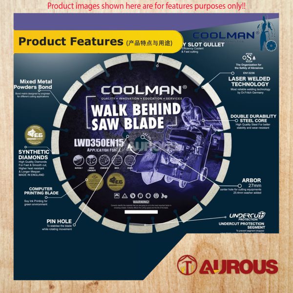 COOLMAN DIAMOND CUTTING DISC 14"/350MM (LWD350EN15) - Image 4