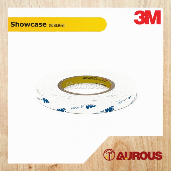 3M DOUBLE SIDED PE FOAM WHITE TAPE 10 YARDS (12/18/24MM) - Image 2