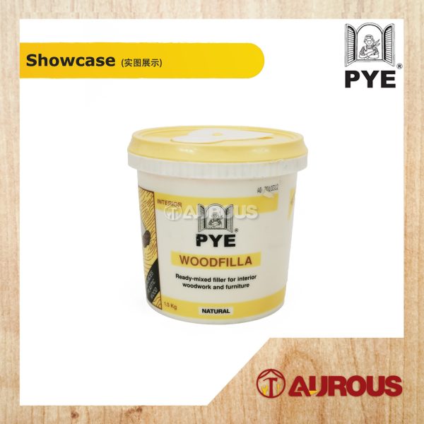 PYE WOOD FILLA INTERIOR FAST DRYING FILLER READY TO USE 1.5KG (NATURAL / TEAK) - Image 3