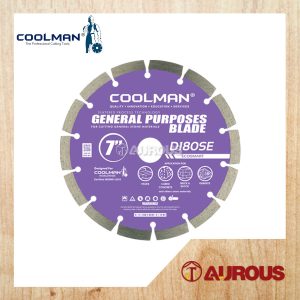 COOLMAN GENERAL PURPOSE BLADE DIAMOND DISC 10MM 7''/180MM (D180SE)