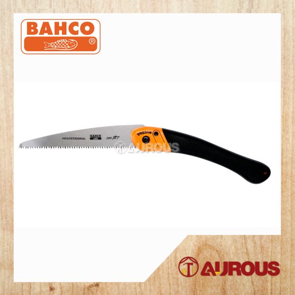 BAHCO FOLDING PRUNING BUSHCRAFT SAW DUAL-COMPONENT HANDLE FOR DRY/HARD WOOD CUTTING (396-HP)