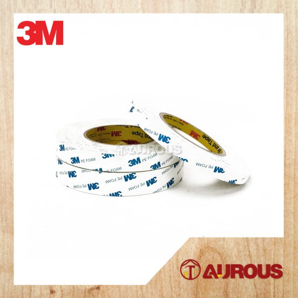 3M DOUBLE SIDED PE FOAM WHITE TAPE 10 YARDS (12/18/24MM)