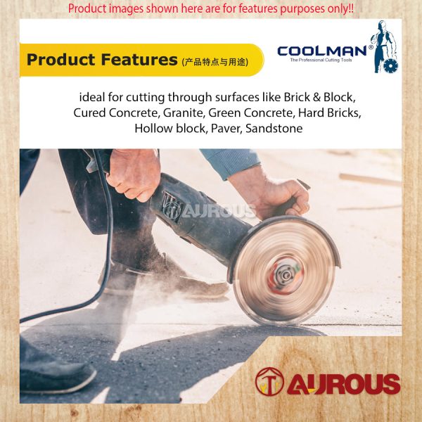COOLMAN GENERAL PURPOSE BLADE DIAMOND DISC 10MM 7''/180MM (D180SE) - Image 3