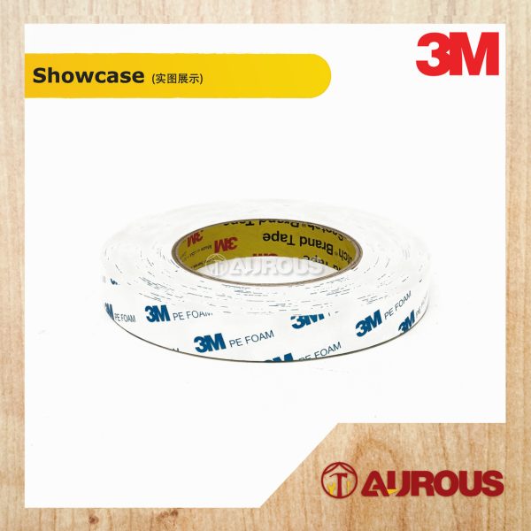 3M DOUBLE SIDED PE FOAM WHITE TAPE 10 YARDS (12/18/24MM) - Image 3