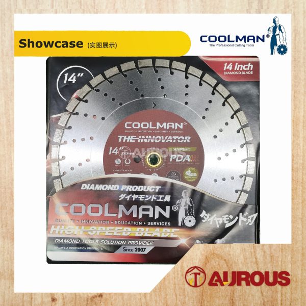 COOLMAN PDA HIGH SPEED LASER WELDED BLADE DIAMOND DISC 14''/350MM (PDA350HSS) - Image 2