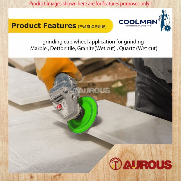 COOLMAN VACUUM BRAZED FOR STONE CUTTING DISC 4''/110MM (PADU-110) - Image 5