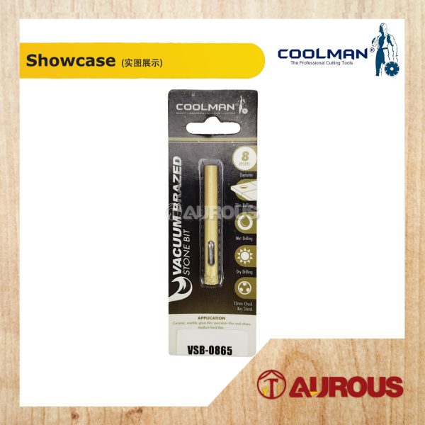 COOLMAN VSB VACUUM BRAZED DIAMOND STONE BIT 65MM (DRY & WET) (6-14MM) - 1 UNIT - Image 3