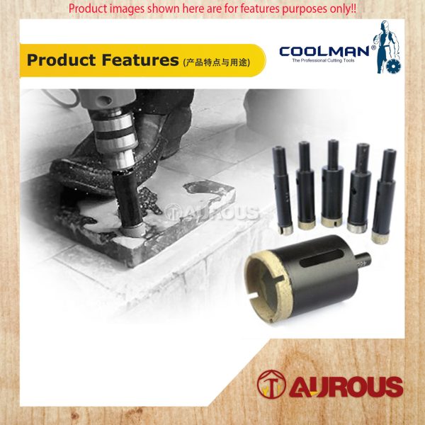 COOLMAN WSB WET DIAMOND STONE BIT (WET) (6-75MM) - 1 UNIT - Image 6