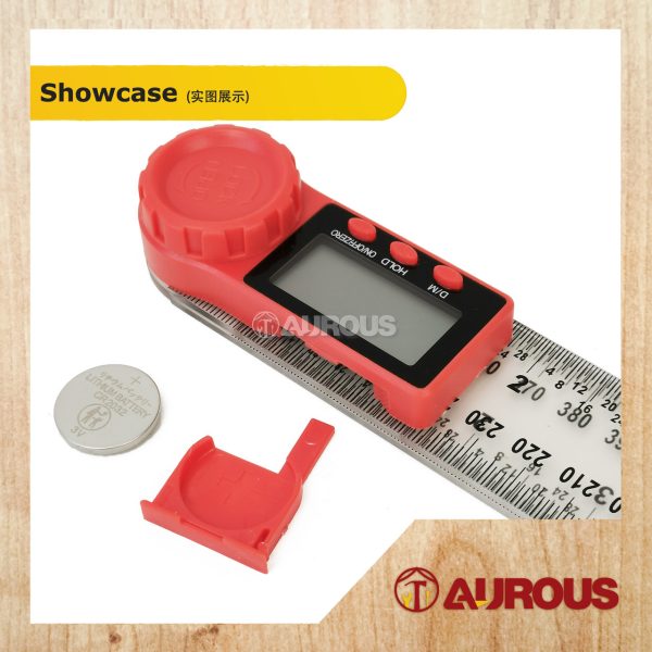 2 IN 1 DIGITAL ANGLE RULER LCD DISPLAY PVC TRANSPARENT DIGITAL MULTI ANGLE RULER 360° (0-300MM) - Image 5