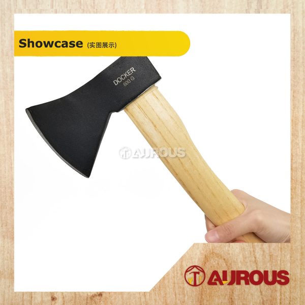 DOCKER HEAVY DUTY DROP FORGED STEEL AXE WITH WOOD HANDLE KAPAK KAYU 600G - Image 4
