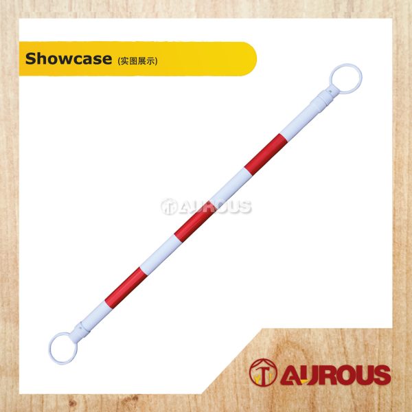 2 METER EXPANDABLE RETRACTABLE CONE BAR POLE TRAFFIC CONNECTING EXTENSION POLE FOR ROAD (BLACK+YELLOW / RED+WHITE) - 1 UNIT - Image 3
