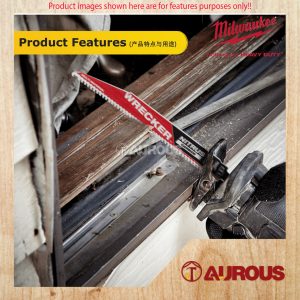 MILWAUKEE 9'' 6TPI MULTI MATERIAL WRECKER WITH NITRUS CARBIDE SAWZALL BLADE (3PCS) 48-00-5372 - Image 7