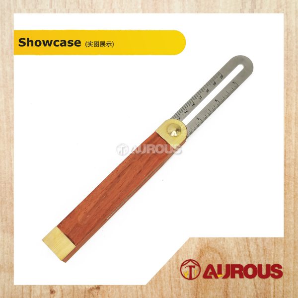 WOODWORKING ADJUSTABLE CARPENTRY ANGLE RULERS GAUGES TRI SQUARE SLIDING T BEVEL WITH WOODEN HANDLE - Image 2