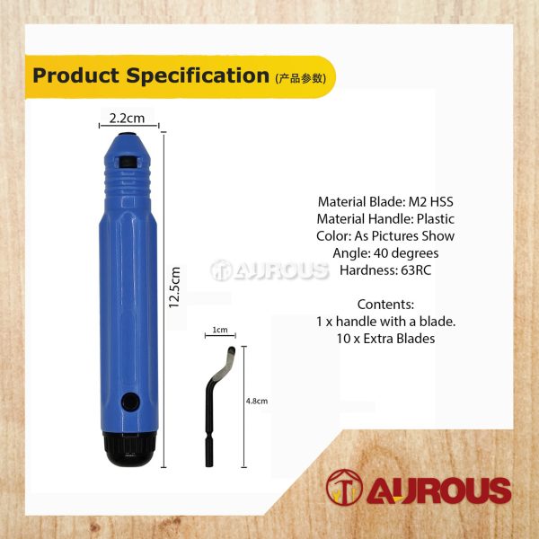 BURR DEBURR SCRAPER FOR COPPER TUBE TRIMMING REAMER TOOL WITH 10 PCS EXTRA BLADES - Image 5