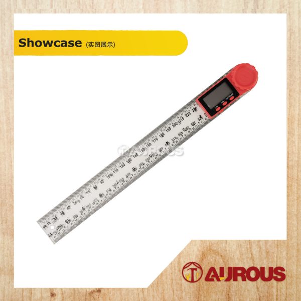 2 IN 1 DIGITAL ANGLE RULER LCD DISPLAY PVC TRANSPARENT DIGITAL MULTI ANGLE RULER 360° (0-300MM) - Image 2