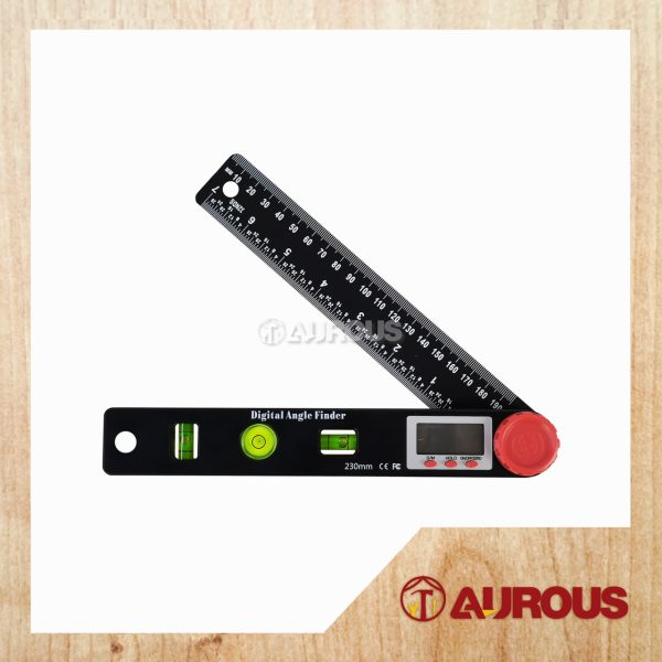 4 IN 1 MULTI-FUNCTION 360° DIGITAL ANGLE RULER & SPIRIT LEVEL 0-190MM (230MM) (BLACK)