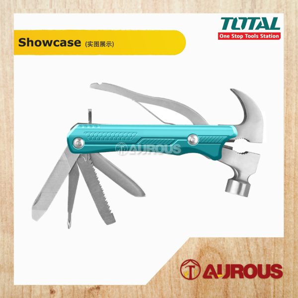 TOTAL MULTI-FUNCTION 12PCS FOLDING TOOL SET WITH HAMMER (THMFH0126) - Image 2