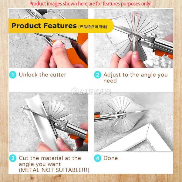 45-135 DEGREE ADJUSTABLE ANGLE MULTI ANGLE METER SHEAR PVC TRUNKING CASING TUBE TRIM CUTTER - Image 7