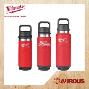 MILWAUKEE PACKOUT INSULATED BOTTLE WITH CHUG LID (48-22-8382R 18Oz) (48-22-8382B 18Oz) (48-22-8396R 24Oz) (48-22-8397R 36Oz)