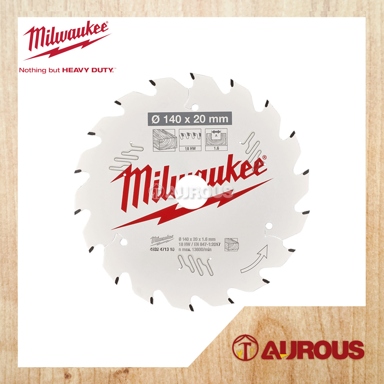 MILWAUKEE FRAMING WOOD CIRCULAR SAW BLADE 140MM X 20MM (4932-4713-10)