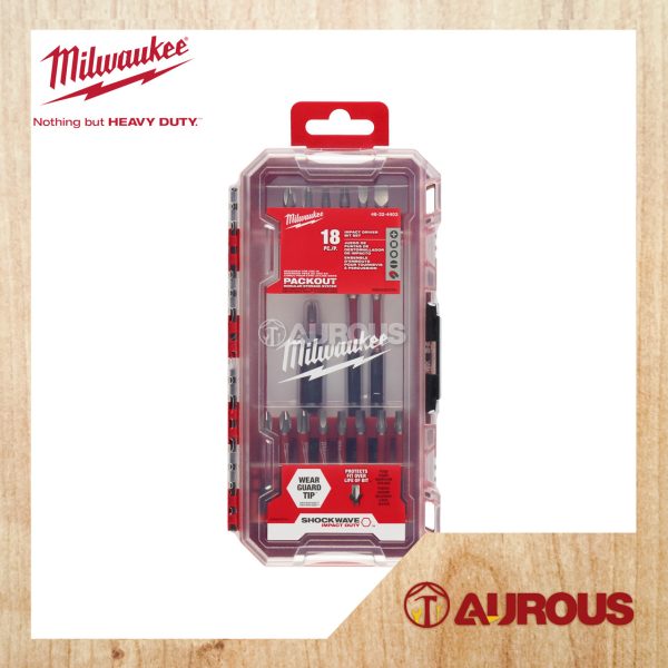 MILWAUKEE 18PCS SHOCKWAVE IMPACT DRILL & DRIVER SET 48-32-4403