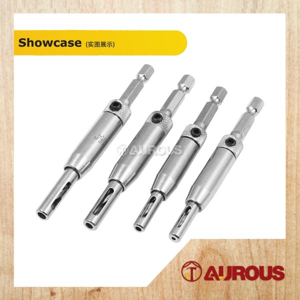 HSS SELF CEMENTERING HINGE DRILL BITS SET FOR DOOR CABINET WOODWORKING PUNCH (4PCS SET) - Image 3