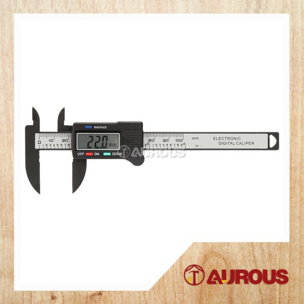 LCD DISPLAY PVC CARBON FIBER DIGITAL VERNIER CALIPERS (0-100MM)