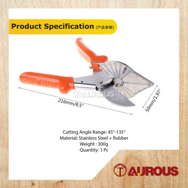 45-135 DEGREE ADJUSTABLE ANGLE MULTI ANGLE METER SHEAR PVC TRUNKING CASING TUBE TRIM CUTTER - Image 5