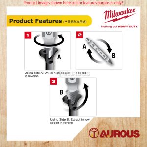 MILWAUKEE M2 STEEL SCREW EXTRACTOR 4 PCS SET (SIZES #1, #2, #3, #4) 49-57-9001 - Image 6