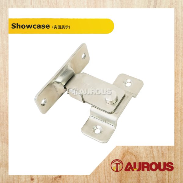 STAINLESS STEEL 304 SWIVEL BOLT DOOR HASP LATCH FOR SLIDE GATE PARTITION DOOR - (1 SET/PKT) - Image 2