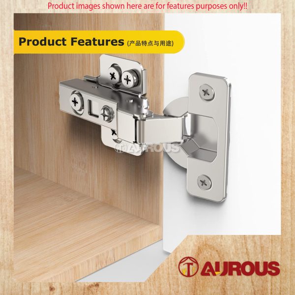 STAINLESS STEEL 304 KITCHEN CABINET FUNITURE SOFT CLOSE ANTI-SLAM CONCEALED CABINET HINGES - (1 PIECE) - Image 7