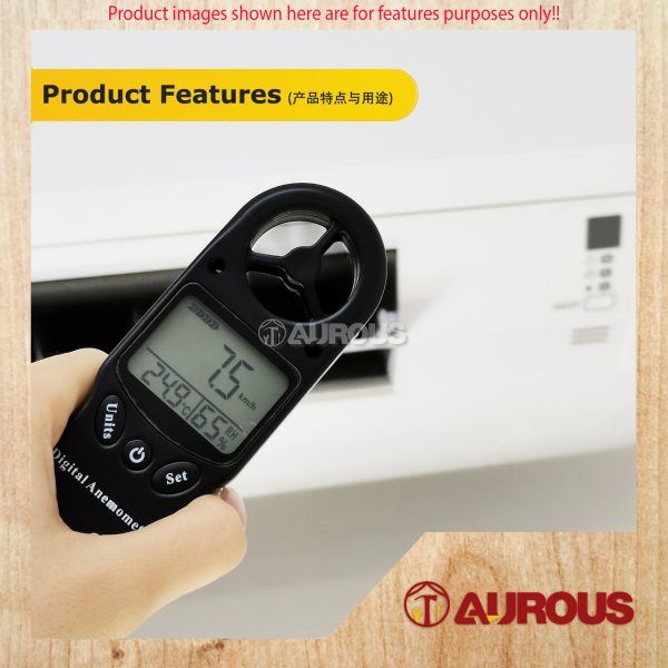 PORTABLE DIGITAL ANEMOMETER WIND SPEED METER TEMPERATURE AND HUMIDITY SENDOR MEASURING TOOL - Image 8