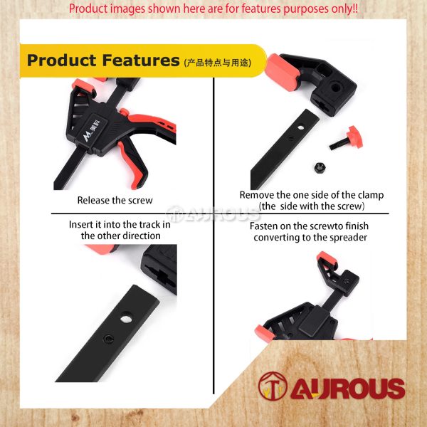 HEAVY DUTY PVC QUICK RELEASE F CLAMP FOR WOOD WORKING BAR DIY HANDGRIP (6''/8''/12''/18''/24'') - Image 8