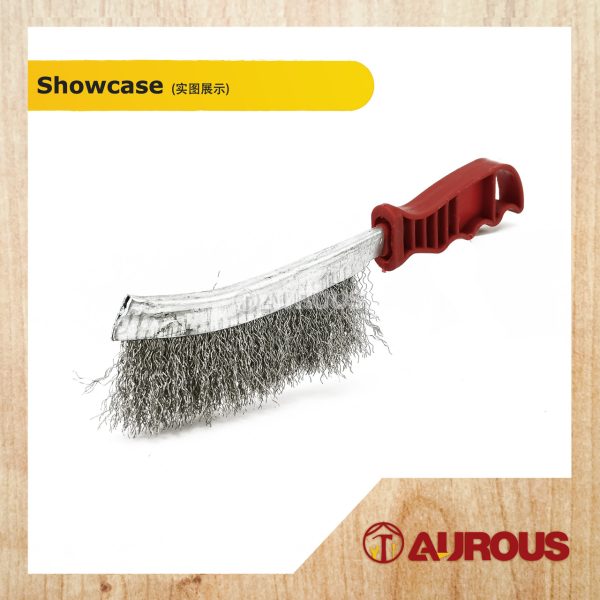 STAINLESS STEEL WIRE BRUSH WITH PVC HANDLE CLEANING TOOL - Image 2