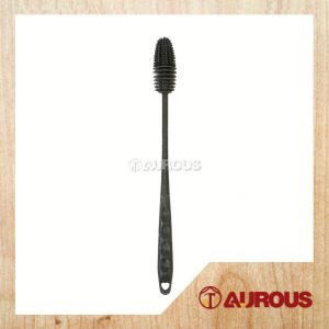 PVC LONG HANDLE SILICONE CUP GLASS BOTTLE BRUSH CUP SCRUBBER CLEANING TOOL (GREY)