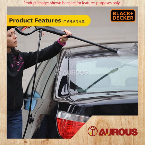BLACK & DECKER 110 BAR PRESSURE WASHER WATER JET CLEANER 1400W (BW14) - Image 7