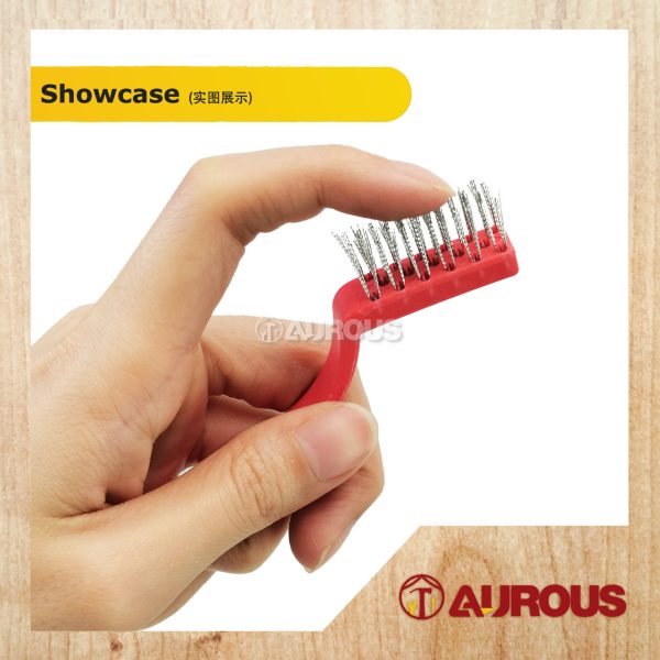 3 IN 1 MINI WIRE BRUSH CLEANING TOOL (BRASS/NYLON/STEEL) 3 PCS/SET - Image 4