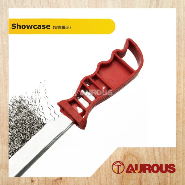 STAINLESS STEEL WIRE BRUSH WITH PVC HANDLE CLEANING TOOL - Image 4